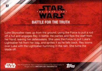 2018 Topps Star Wars The Last Jedi Series 2 - Blue #57 Battle for the Truth Back