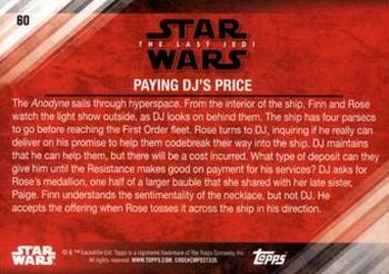 2018 Topps Star Wars The Last Jedi Series 2 - Blue #60 Paying DJ's Price Back