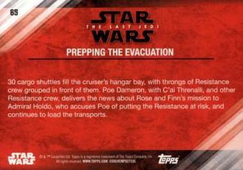 2018 Topps Star Wars The Last Jedi Series 2 - Blue #65 Prepping the Evacuation Back