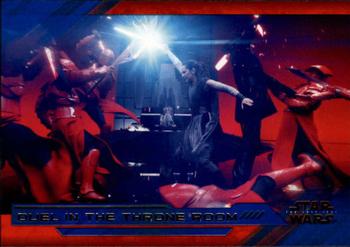 2018 Topps Star Wars The Last Jedi Series 2 - Blue #76 Duel in the Throne Room Front