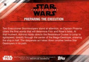 2018 Topps Star Wars The Last Jedi Series 2 - Blue #78 Preparing the Execution Back