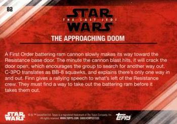 2018 Topps Star Wars The Last Jedi Series 2 - Blue #82 The Approaching Doom Back