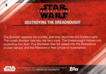 2018 Topps Star Wars The Last Jedi Series 2 - Purple #9 Destroying the Dreadnought Back