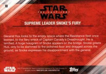 2018 Topps Star Wars The Last Jedi Series 2 - Purple #10 Supreme Leader Snoke's Fury Back