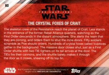 2018 Topps Star Wars The Last Jedi Series 2 - Purple #80 The Crystal Foxes of Crait Back
