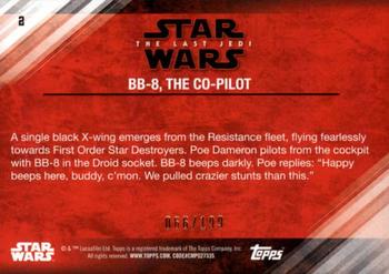 2018 Topps Star Wars The Last Jedi Series 2 - Red #2 BB-8, the Co-Pilot Back