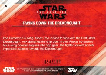 2018 Topps Star Wars The Last Jedi Series 2 - Red #4 Facing Down the Dreadnought Back
