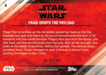 2018 Topps Star Wars The Last Jedi Series 2 - Red #8 Paige Drops the Payload Back