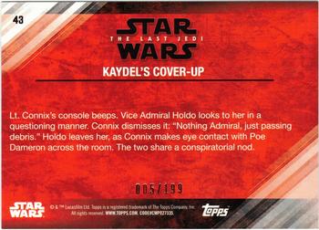 2018 Topps Star Wars The Last Jedi Series 2 - Red #43 Kaydel's Cover-Up Back