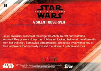 2018 Topps Star Wars The Last Jedi Series 2 - Red #50 A Silent Observer Back