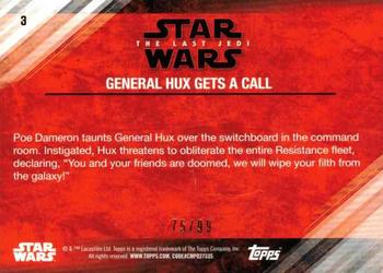 2018 Topps Star Wars The Last Jedi Series 2 - Bronze #3 General Hux Gets a Call Back