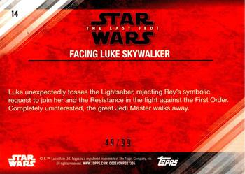 2018 Topps Star Wars The Last Jedi Series 2 - Bronze #14 Facing Luke Skywalker Back