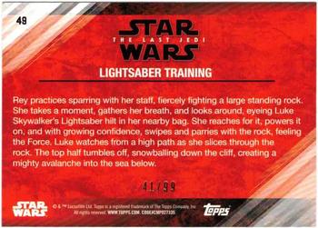 2018 Topps Star Wars The Last Jedi Series 2 - Bronze #49 Lightsaber Training Back