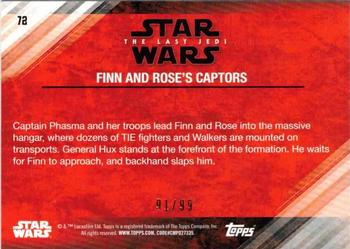 2018 Topps Star Wars The Last Jedi Series 2 - Bronze #72 Finn and Rose's Captors Back