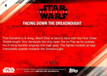 2018 Topps Star Wars The Last Jedi Series 2 - Silver #4 Facing Down the Dreadnought Back