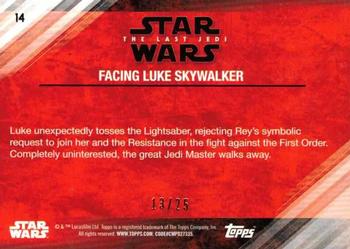 2018 Topps Star Wars The Last Jedi Series 2 - Silver #14 Facing Luke Skywalker Back
