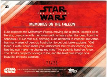 2018 Topps Star Wars The Last Jedi Series 2 - Silver #33 Memories on the Falcon Back