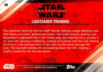 2018 Topps Star Wars The Last Jedi Series 2 - Silver #49 Lightsaber Training Back