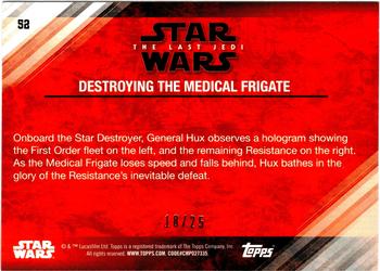 2018 Topps Star Wars The Last Jedi Series 2 - Silver #52 Destroying the Medical Frigate Back