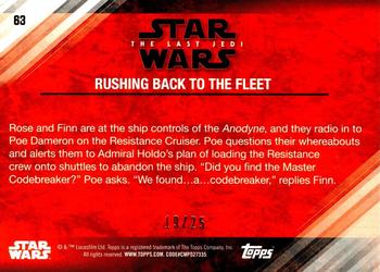 2018 Topps Star Wars The Last Jedi Series 2 - Silver #63 Rushing Back to the Fleet Back