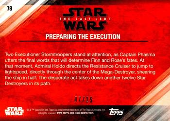 2018 Topps Star Wars The Last Jedi Series 2 - Silver #78 Preparing the Execution Back