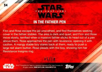 2018 Topps Star Wars The Last Jedi Series 2 - Gold #54 In the Fathier Pen Back