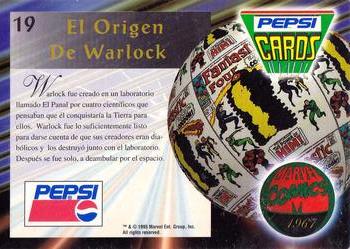 1994 Pepsi Marvel #19 Warlock Back