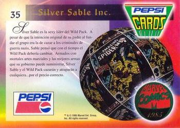 1994 Pepsi Marvel #35 Silver Sable Inc. Back