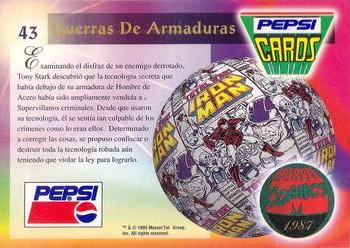 1994 Pepsi Marvel #43 Armor War Back