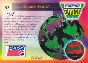 1994 Pepsi Marvel #53 The New Hulk Back