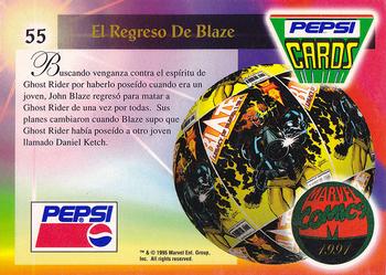 1994 Pepsi Marvel #55 Johnny Blaze Back
