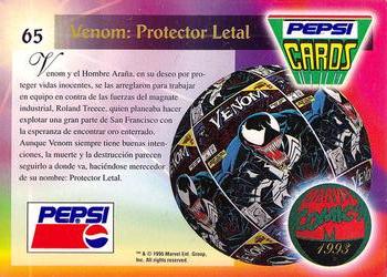 1994 Pepsi Marvel #65 Lethal Protector Back