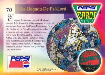 1994 Pepsi Marvel #70 Psi-Lord Back