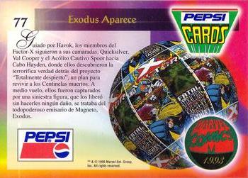 1994 Pepsi Marvel #77 Exodus Back