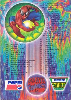 1994 Pepsi Marvel #100 List of Characters Back