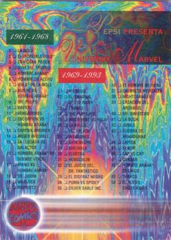 1994 Pepsi Marvel #100 List of Characters Front