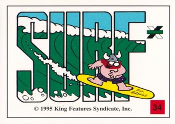 1995 Authentix Hagar the Horrible #34 Surf's up Back