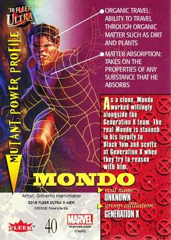 2018 Fleer Ultra X-Men #40 Mondo Back