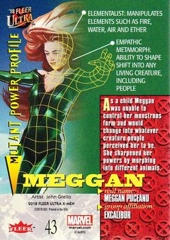 2018 Fleer Ultra X-Men #43 Meggan Back