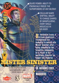 2018 Fleer Ultra X-Men #83 Mister Sinister Back