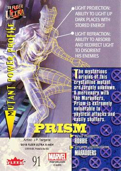 2018 Fleer Ultra X-Men #91 Prism Back