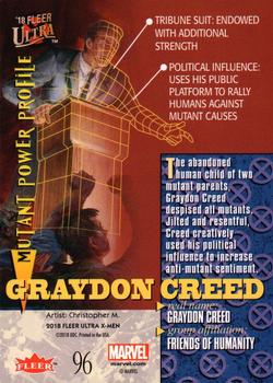 2018 Fleer Ultra X-Men #96 Graydon Creed Back