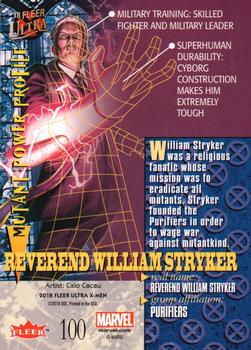 2018 Fleer Ultra X-Men #100 Reverend William Stryker Back