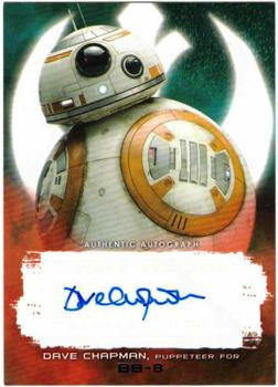 2018 Topps Star Wars The Last Jedi Series 2 - Autographs Red #NNO Dave Chapman Front
