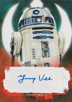 2018 Topps Star Wars The Last Jedi Series 2 - Autographs Red #NNO Jimmy Vee Front