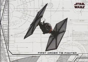 2018 Topps Star Wars The Last Jedi Series 2 - Ships and Vehicles #SV-8 First Order TIE Fighter Front