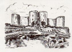 1954 E.D.L. Moseley Historical Buildings #14 Harlech Castle Front
