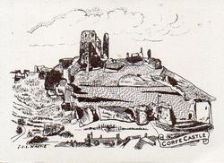1954 E.D.L. Moseley Historical Buildings #18 Corfe Castle Front
