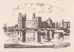 1954 E.D.L. Moseley Historical Buildings #20 Caernarvon Castle Front