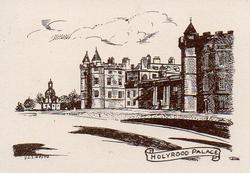 1954 E.D.L. Moseley Historical Buildings #24 Holyrood Palace Front